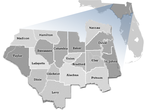 Map of Florida's District 2